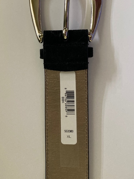 Michael Kors Black Suede Belt/Genuine Leather/Silver Tone Buckle/553309/XL/NWT! main image 9